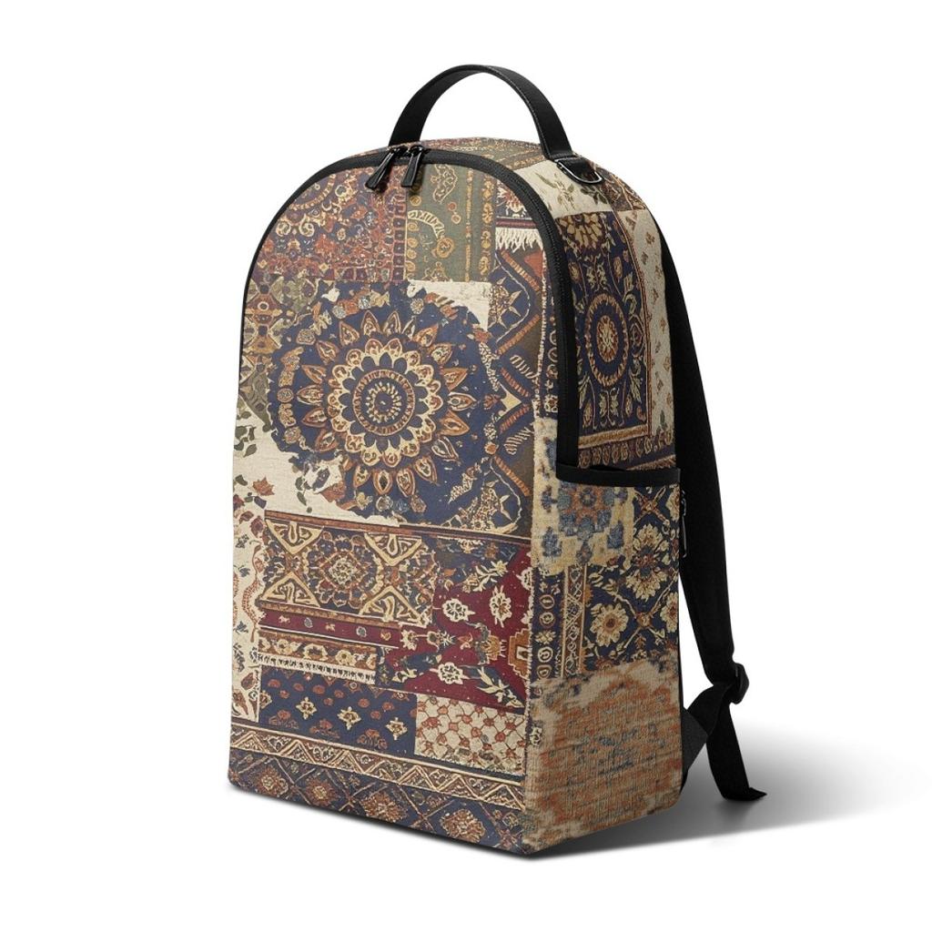 Internationale Station Pod-Muster Benutzerdefinierter Rucksack Retro Ethnischer Stil Mindestbestellung Reise-Erinnerungsbeutel