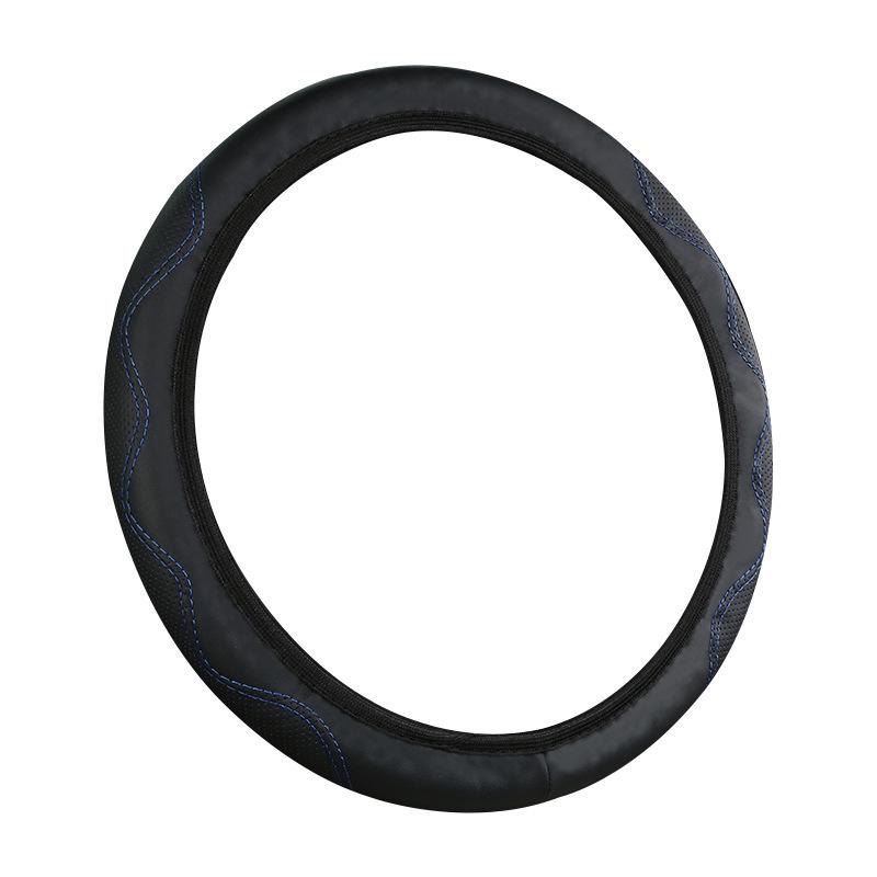 Pinhole Texture Elastic Steering Wheel Cover - Simple, Breathable, and Ringless Design.