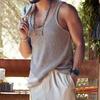 Men Summer Vest Sleeveless Solid Color Simple Style Knitted U Neck Sports Soft Pullover Men Tank Top Men Clothes