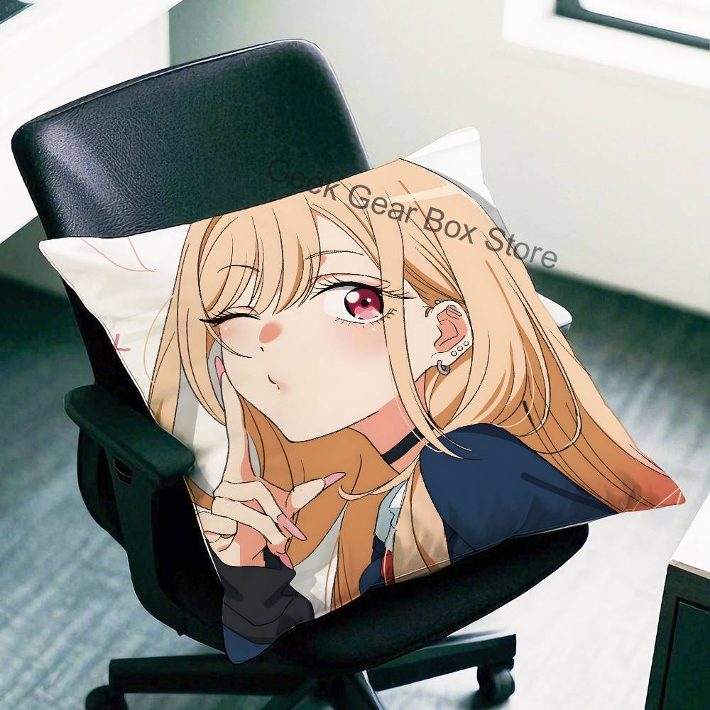 K-Kitagawa M-Marin Pillow Case Plush Pillow Cases Home Decoration Pillow Cover For Sofa Bed Chair Living Room