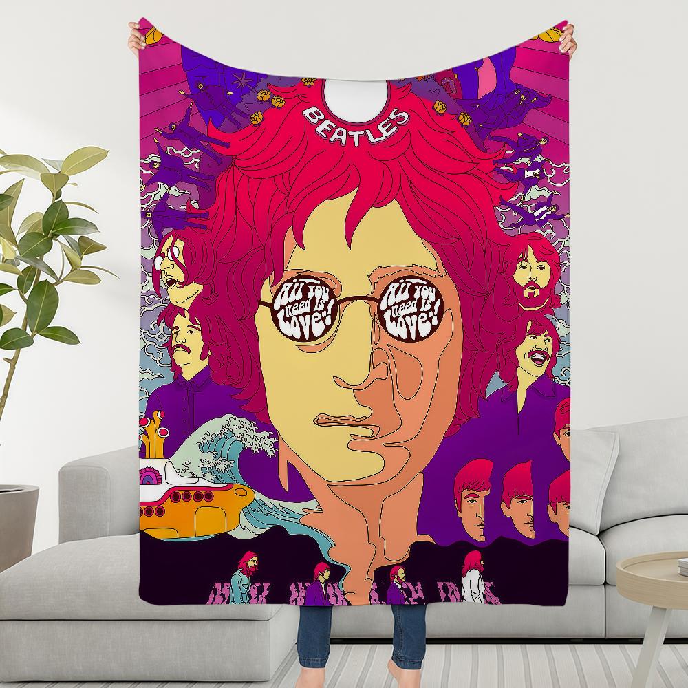 Blanket Throw Super The Cosy Plush B-BeatleS-ES Living Band Room Sofa Couch Childish Birthday Gifts