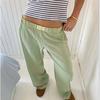 Women's Literary Pants Loose Solid Color High-waisted Straight-leg Casual Pants