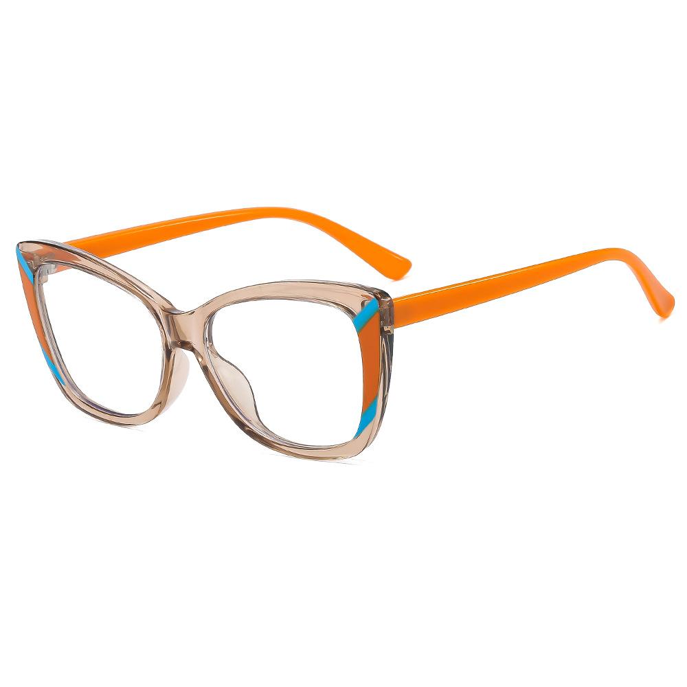 Neues Design Transparenter quadratischer Rahmen Photochromie Lesebrille Damen Blaulichtfilter Weitsicht Rezeptbrille 0~+600