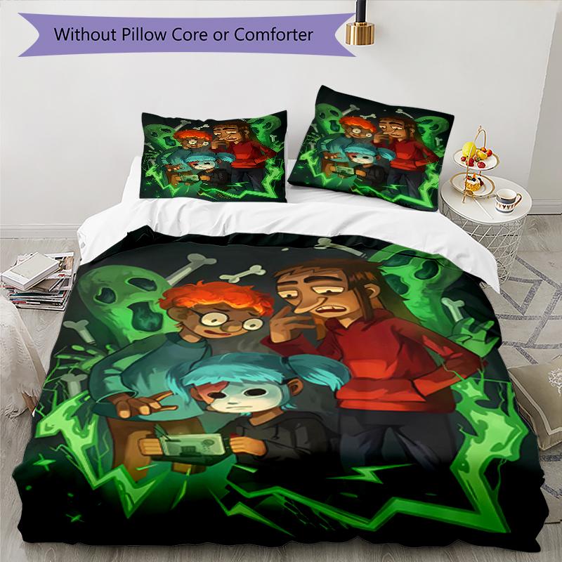 3pcs Sally Face1 Pattern Bedding Set Duvet Cover Set Includes Duvet Cover &pillowcases, Perfect All Season Bedroom Decoration & Gift