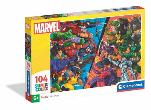 104-piece Puzzle. Super Colorful. Marvel Elements.