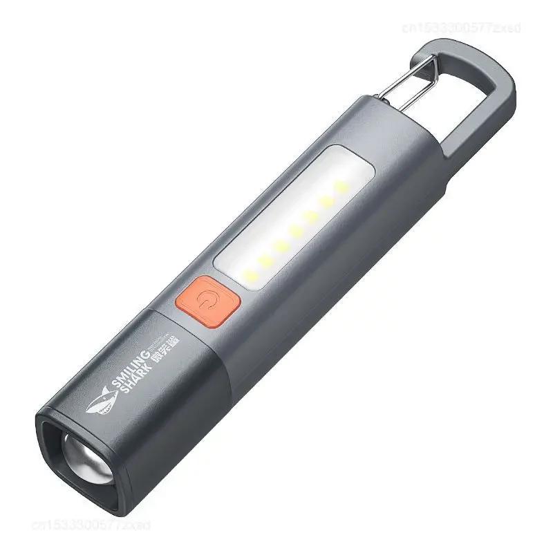 Outdoor Flashlight Strong Light Variable Focus with Floodlight Side Lights Mini Flashlight Lamp High Brightness KTY