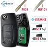 Flip Remote Car Key  433MHz 4D63/4D60 Chip For Ford Fusion Focus Mondeo Fiesta Galaxy F021 HU101 Blade