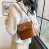 Stylish New Texture Handheld Shoulder Bag 2024 French Bag Women's Trendy Bucket Crossbody Bag