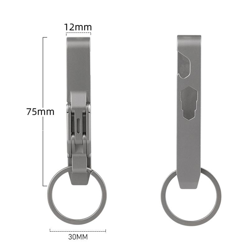 Titanium Alloy Car Keychain Belt Bucklemultifunctional Lightweight Anti Loss Universal Pants Style Keychain