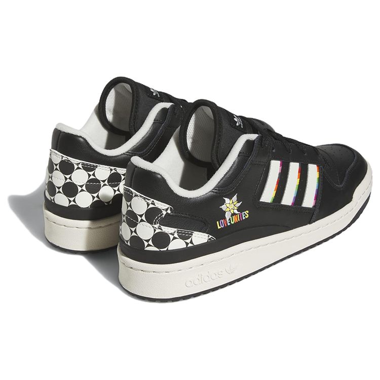Adidas Originals Forum Pride RM PU Leather Low-Top Sneakers Unisex sneakers Black White ID7491