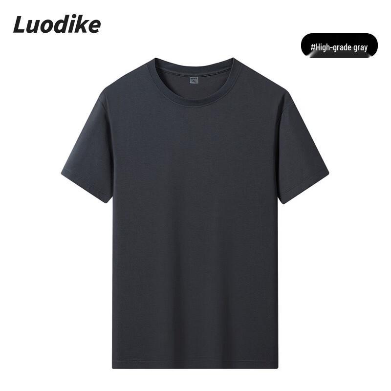 Luodike Men s Mercerized Cotton Round Neck Short-Sleeve T-Shirt XL