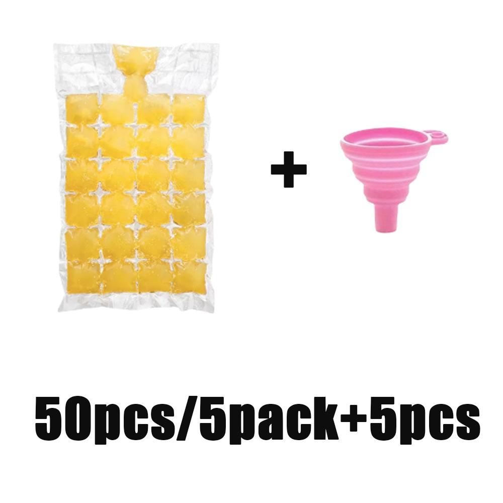 10-100pcs 10pcs/Pack Disposable Ice-Making Bags Transparent Portable Self-Styled Summer Bar Kitchen Camp Drinking Ice Cube Mold