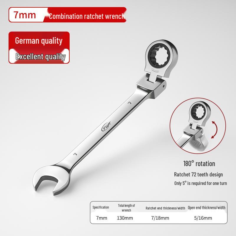 Reversible Double Head Ratchet Wrench Set for Automotive Repair