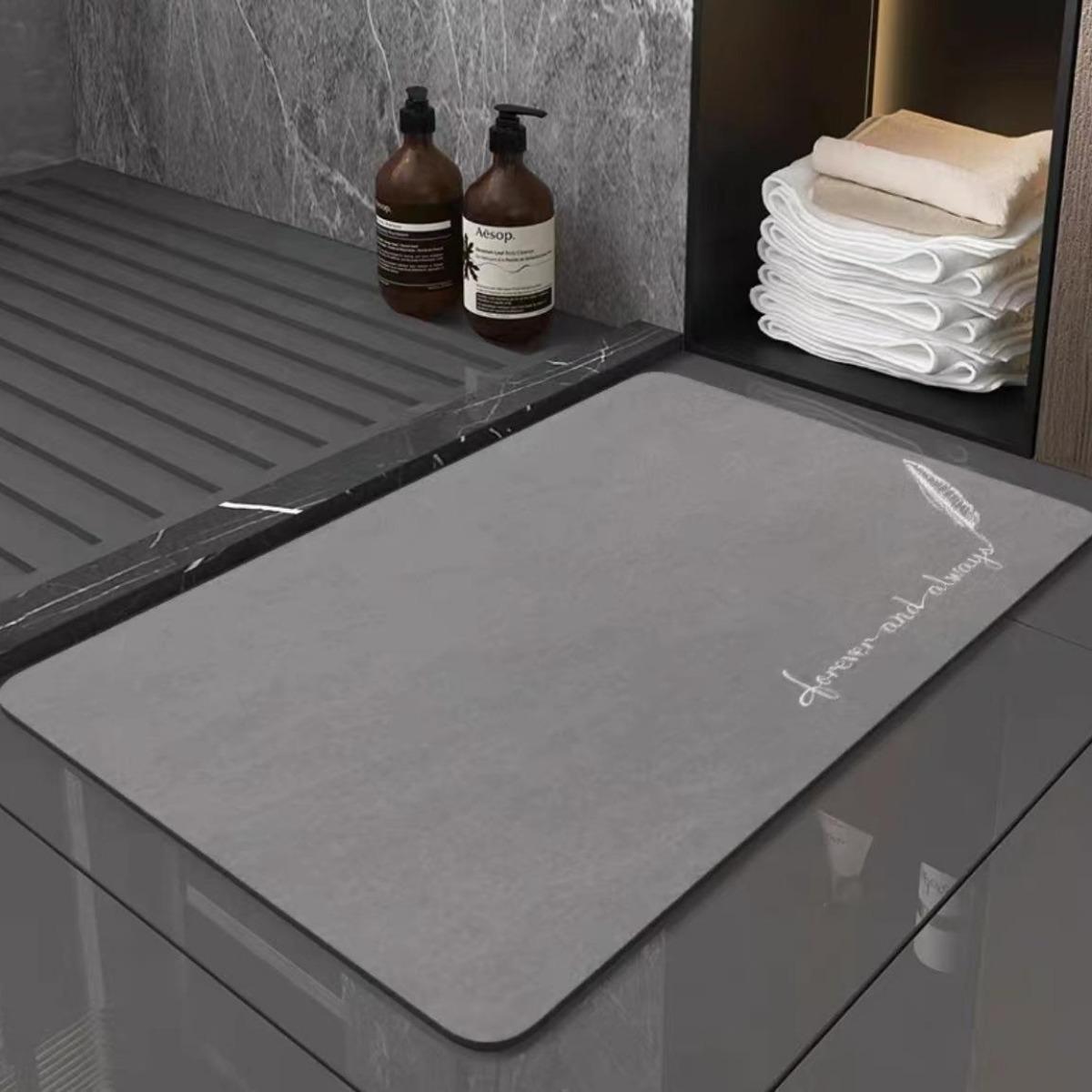 

Simple Diatom Mud Mat Bathroom Toilet Moisture-wicking Slip-resistant Mat Toilet Bathroom Dirty Quick Drying Cushion 40 * 60Cm (diatom mud)