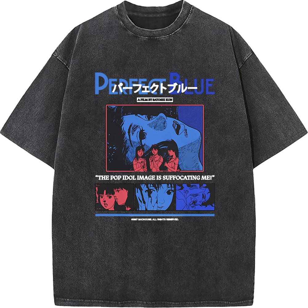 Vintage Manga Graphic Tshirt Harajuku Washed Oversized T Shirt For Mens Womens Clothing Summer Cotton Short Sleeve Tees Tops