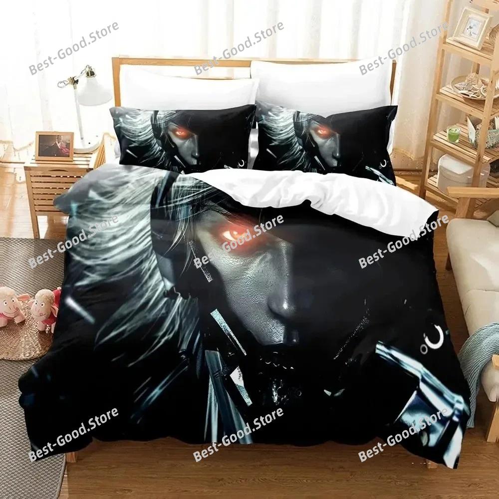 Anime METAL GEAR RISING REVENGEANCE Auf Steam Bettwäsche-Set Bettbezug Bettwäsche-Set Steppdeckenbezug Kissenbezug Bettdecke King Queen Größe