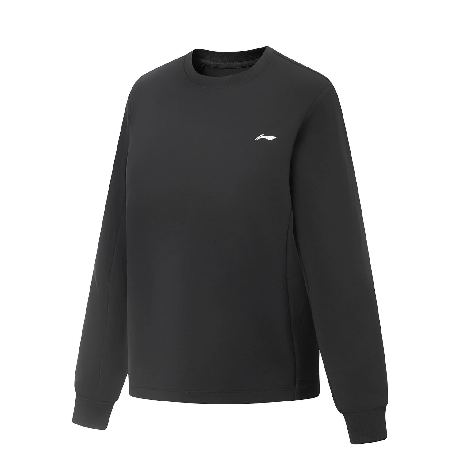 Серия фитнеса Li Ning Однотонный с круглым вырезом Впитывающий пот Универсальная повседневная толстовка Женская толстовка AWDVA70-1 XL