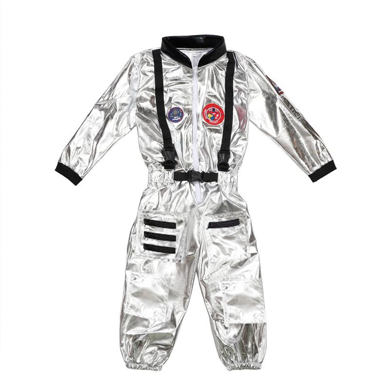 

Kids Astronaut Costume Embroidered Jumpsuit Role Play Space Suit Bodysuit Cosplay Outfit for Boys and Girls Birthday Gift L