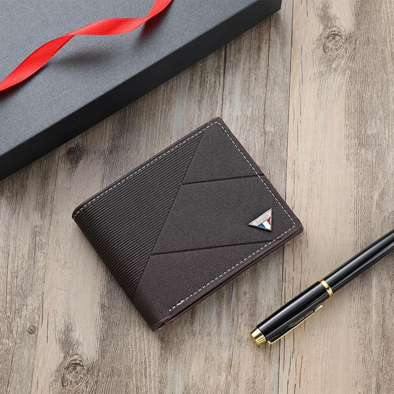 Men's Wallet Short Fashion Trend Simple Card Bag Zipper Driver's License Large Capacity Portable