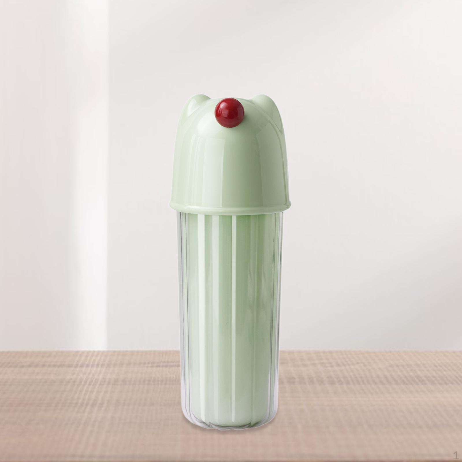 

Дорожній футляр для зубної щітки 3 в 1, двошаровий портативний багаторазовий тримач із зелений