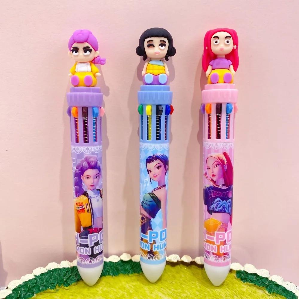 1/3/12 Stück 10 Farben Kpop Dämonenjäger Kugelschreiber Rumi Zoey Stift für Schüler Klassenzimmer Schulbedarf Party-Mitgebsel Geschenke #@