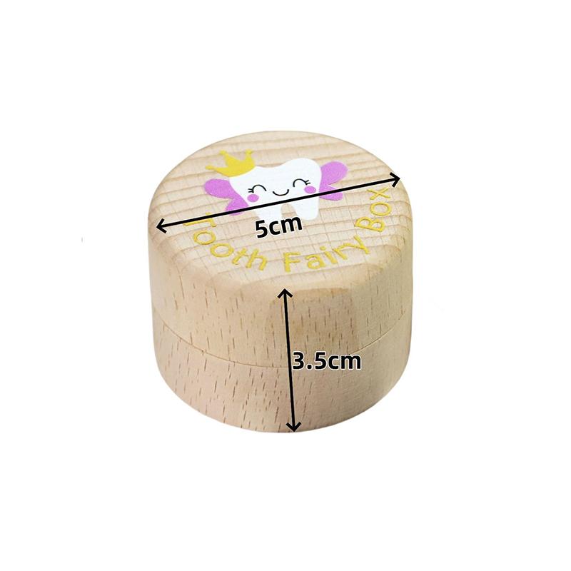 New Solid Wood Baby Tooth Box Children s Tooth And Fetal Hair Storage Box Round Tooth Fairy Teeth Replacement Storage Box 3440₽