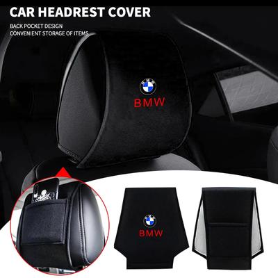 For BMW Car Headrest Cover Seat Head Pillow Neck Headrest Cover For BMW M E34 E36 E60 E90 E46 E39 E70 F10 F20 F30 X5 X6 M3 M5 M6
