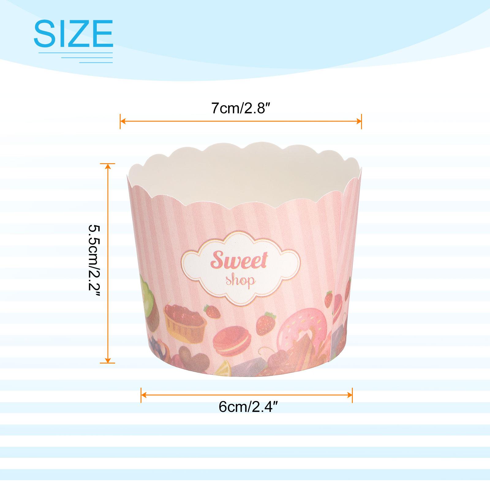 50/100/150pcs Cupcake Wrapper Paper Baking Cup Cupcake Liners 6oz Cake Cups Candy Cups Paper for Party Birthday Favor DIY 50pcs