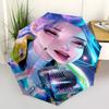 1pc Merry Christmas! Automatic Opening Closing Umbrella with Portable Tri-Fold Design, 8-Bone Iron Frame, Outdoor, Perfect Gift for Fans, Travelers, D