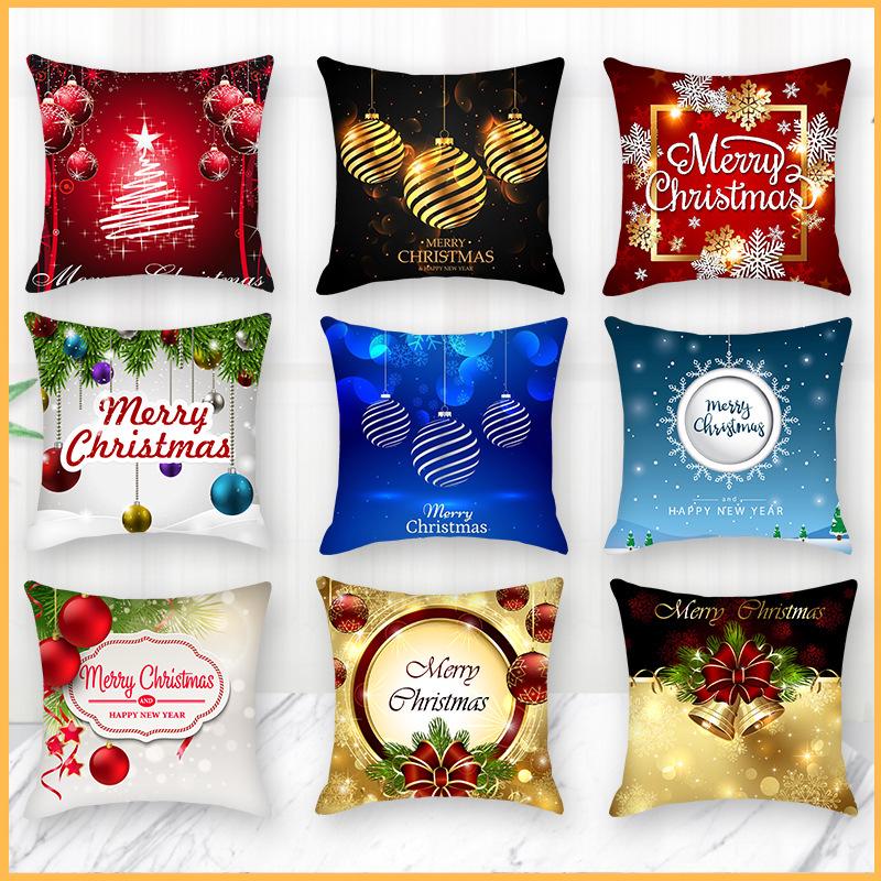 Christmas Festival Cushion Cover - Stylish Pillowcase for Bedroom, Living Room, or Sofa Decoration