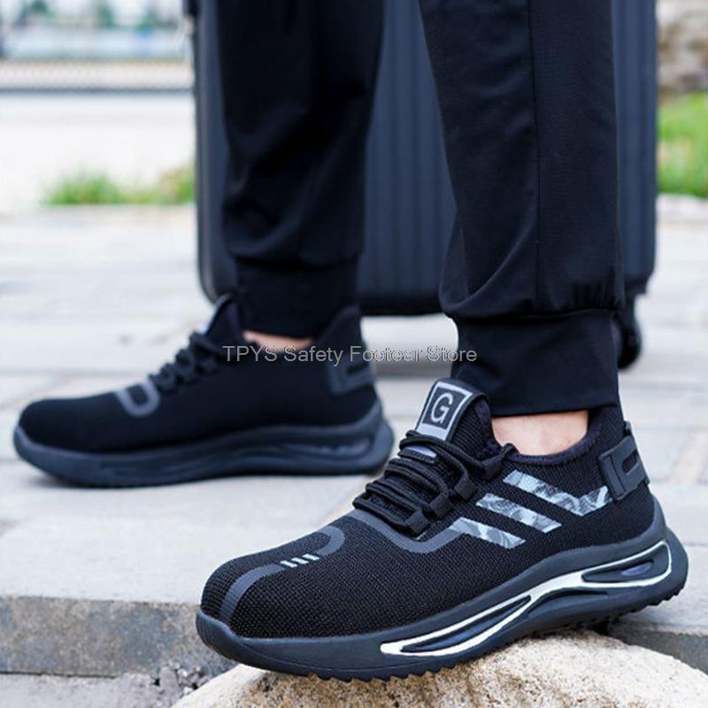 Fashion Men's Safety Shoes Insulation 6KV Electric Work Boots Fashion Steel Toe Anti-stab Industrial Working Shoes Men Safety Boots 2024