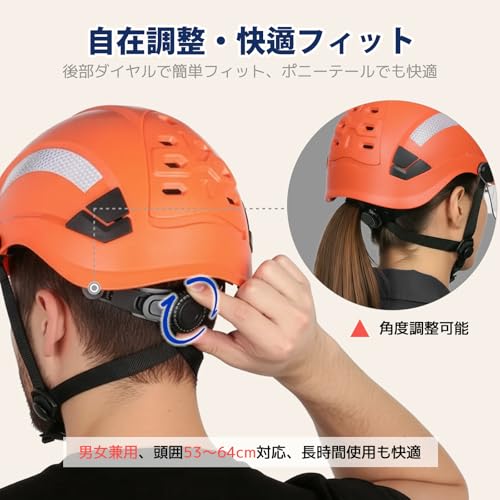 GUARDLEAD Work Helmet with Shield, Construction Safety Helmet with Vents, Stylish Design, EN397 Standard Compliant, Head Circumference 53-64cm, Unisex