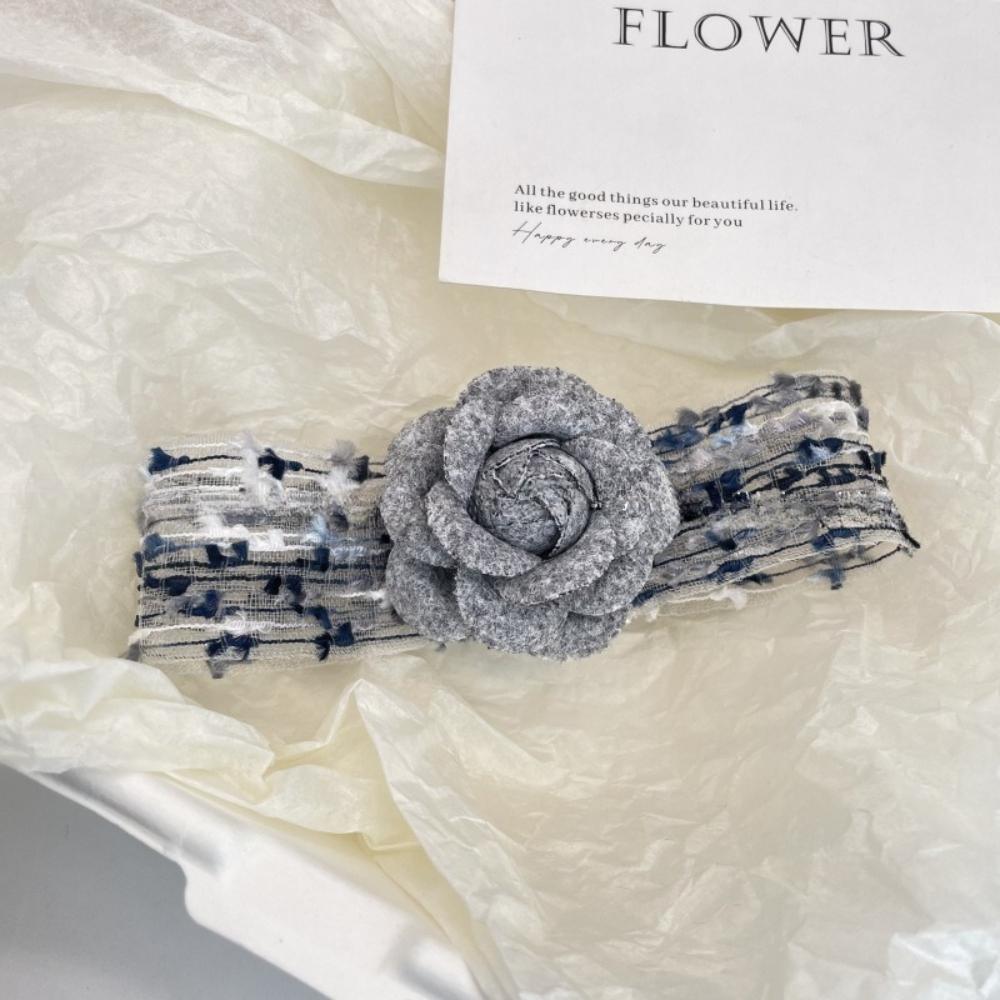 

Sweet Camellia Flower Hair Clip for Women Spring Clip Fashion Fabric Bow Hairpins Headpiece Hair Accessories for Women серый
