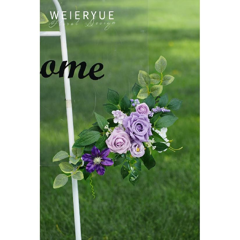 WEIERYUE(Pack of 2 Artificial Flowers Decorations, Wedding Flowers, Wedding, Banquet, Party, Reception Entrance Welcome Sign and Background