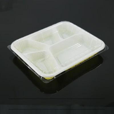 JingJingRS 5-Fach Rechteckiges Einweg-Lunchbox-Set