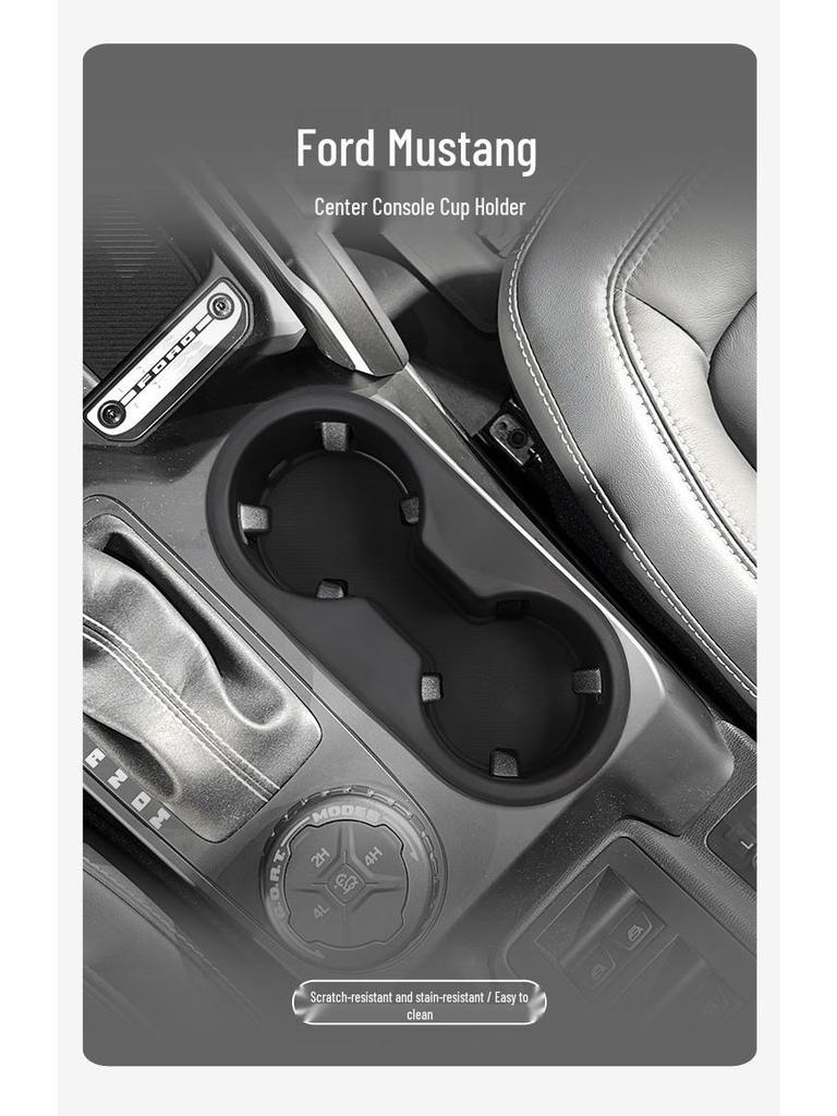 Silicone Cushion Covers for Ford Bronco 2024-2025 Cup Holders and Center Console Beverage Storage.