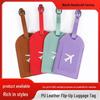 PU Leather Flip-style Luggage Tag - Anti-lost Suitcase Identification