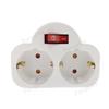 EU Extend Socket With ON/OFF Switch 2Pin Germany Standard Grounding Expansion Socket 1 To 1/2/3 Way Port Extension Converter 1