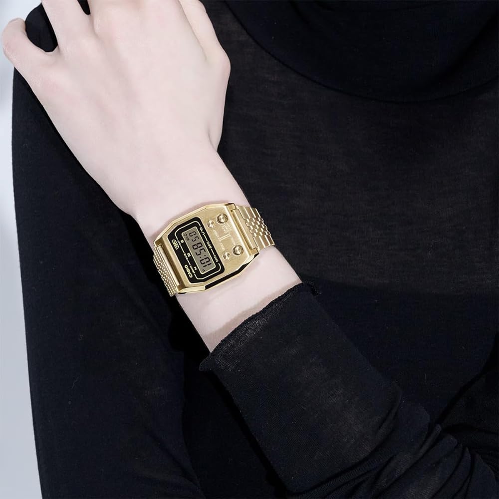 Casio Vintage Series A1100G-5 Unisex Digital Watch Gold Retro Design