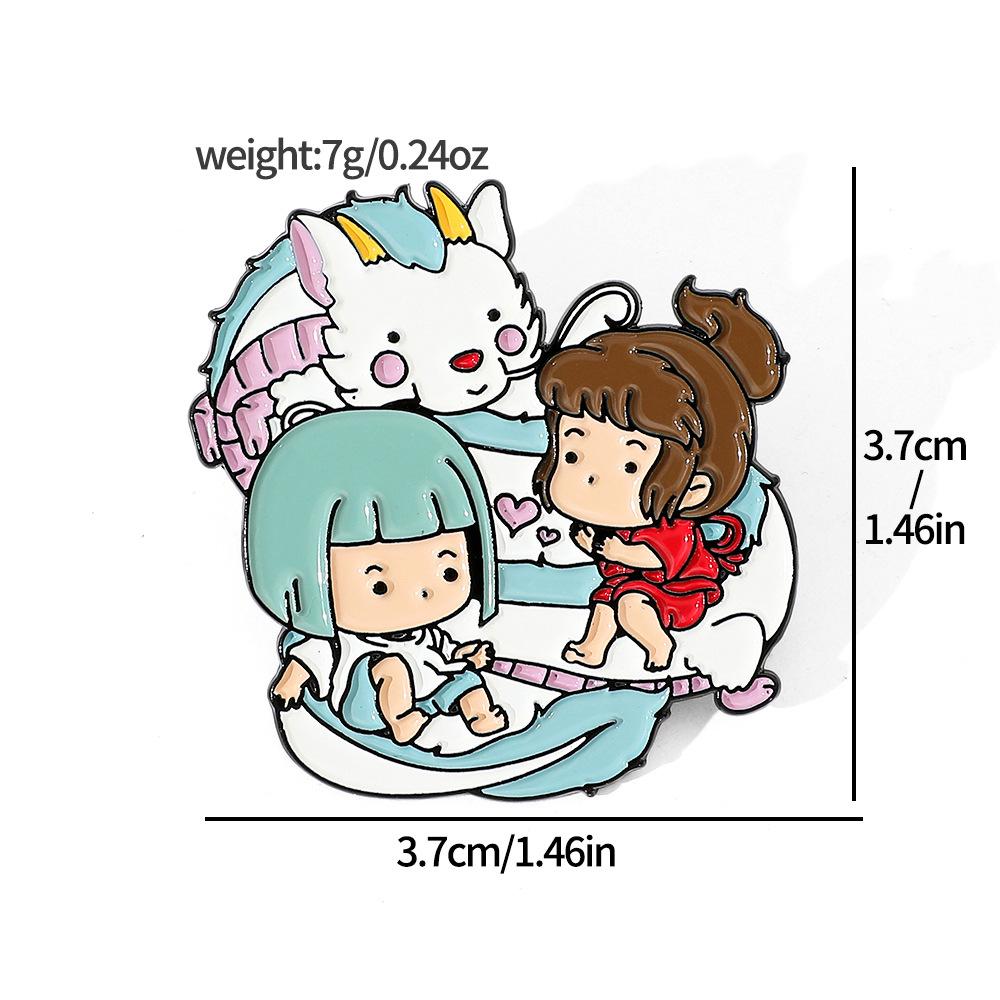 Японский мультфильм аниме Хаяо Миядзаки металлическая значок Унесённые призраками принцесса-призрак Поньо Сосукэ сплав брошь