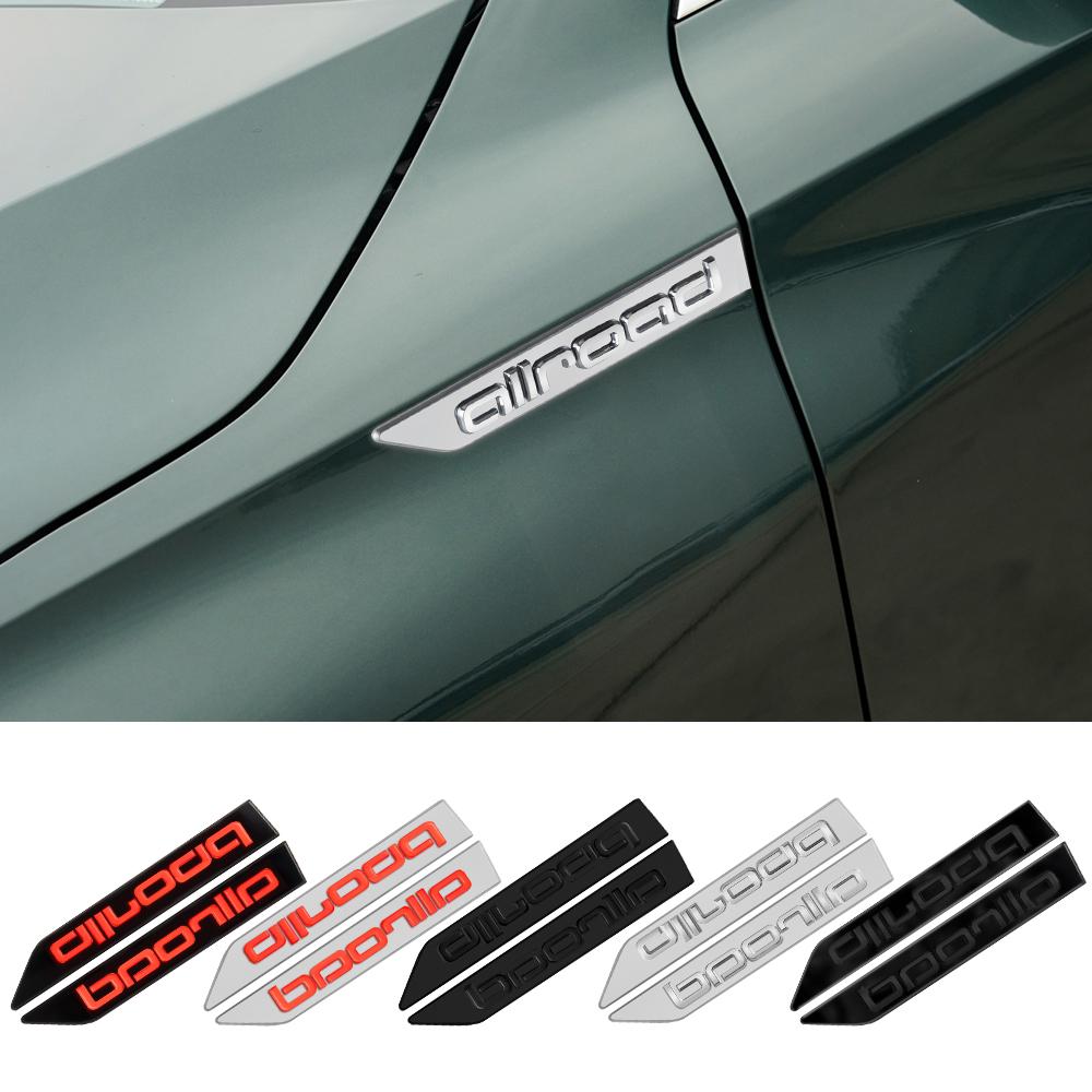 2026 Hot 2pcs 3D ABS Car Fender Emblem Allroad Letters Badge Sticker For tt quattro A4 B8 B9 C5 C6 C7 A6 A1 A2 A3 Q3 Q5 Accessories