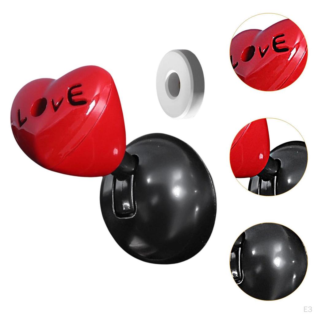 Car Button with Rocker Lever Heart Shaped Decorative Metal Starter Cover Joystick Engine Start/stop