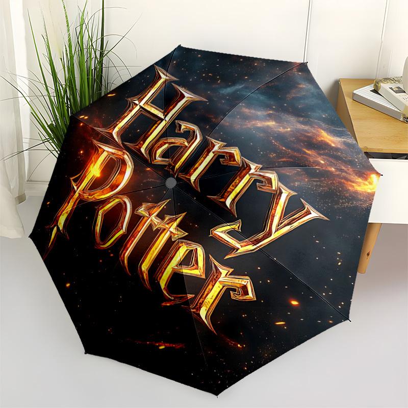 

1pc Harry Potter Automatic Folding Umbrella - Sturdy 8-Rib Polyester Canopy,Sun-Defying Travel Companion yy251023119