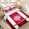 Custom Name Bedding Set 3 PiecesMonaco FC Print Duvet Cover + 2 Pillowcases Soft Bed Decor