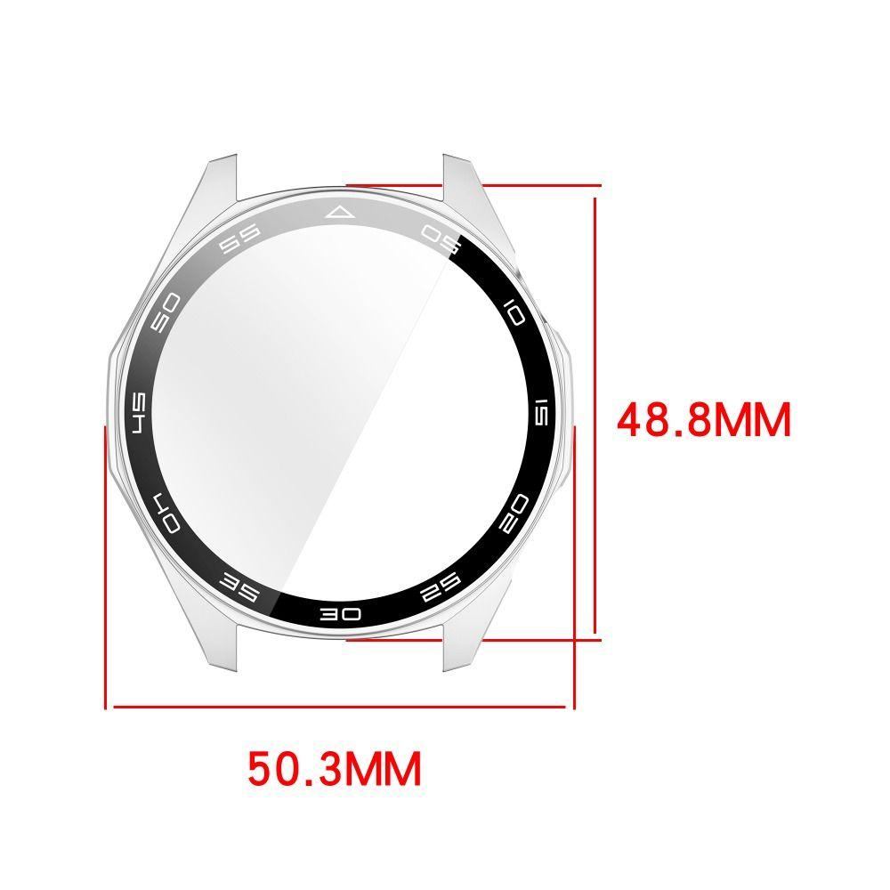 Tempered PC Protective Case Full Coverage Anti-Scratch Screen Protector with Scale 41/46MM Cover Shell for Huawei Watch GT 6