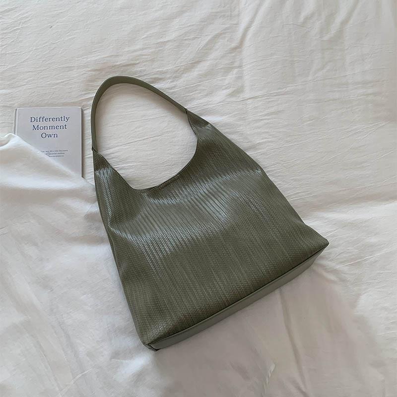 

Fashion foreign style fashionable tote bag women s 2025 autumn large-capacity casual solid color foreign style shoulder armpit bag зелений