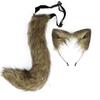 Furry Animal Ear Headband Tail Set Cosplay Costume Accessory Anime Convention Party Adult