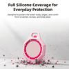 Soft Silicone Watch Protective Case Lightweight Octagonal Bumper Case with Strap