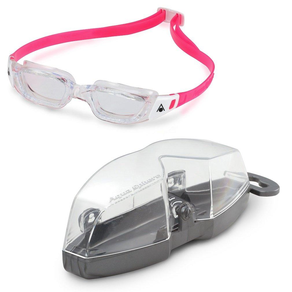Aquasphere Schwimmen Kameleon Junior Klar 183320 Schwimmbrille, Passform, B/Weiß/Klare Gläser,