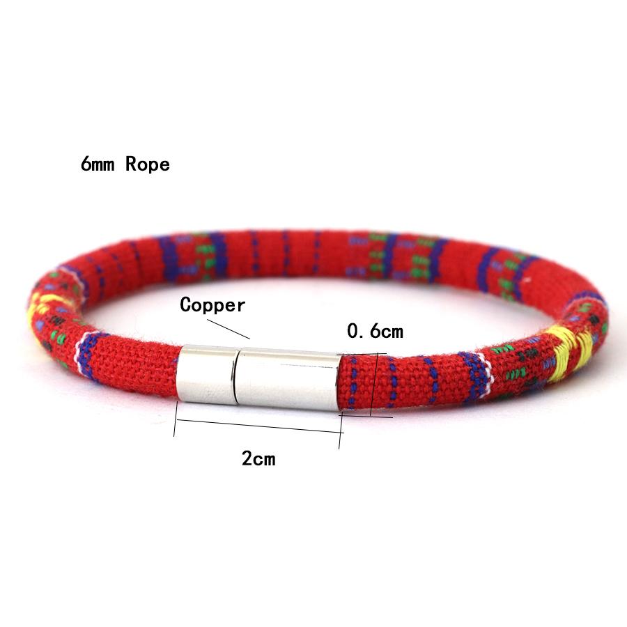 Noter New Bohemia Fabric Bracelet Unisex Insert Buckle Ethnic Tibetan Braclet Beach Leisure Accessories 6mm Cord Chain Braslet